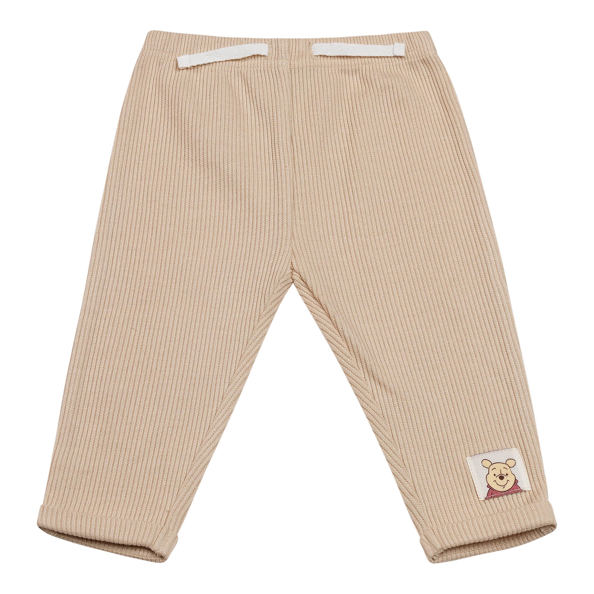 Disney Baby Boys 3-Piece Rib Pant Set – Short Sleeve Polo Bodysuit, Ribbed Jogger Pants & Socks – Mickey Mouse, Winnie the Pooh & Dumbo – Sizes (0-9M)
