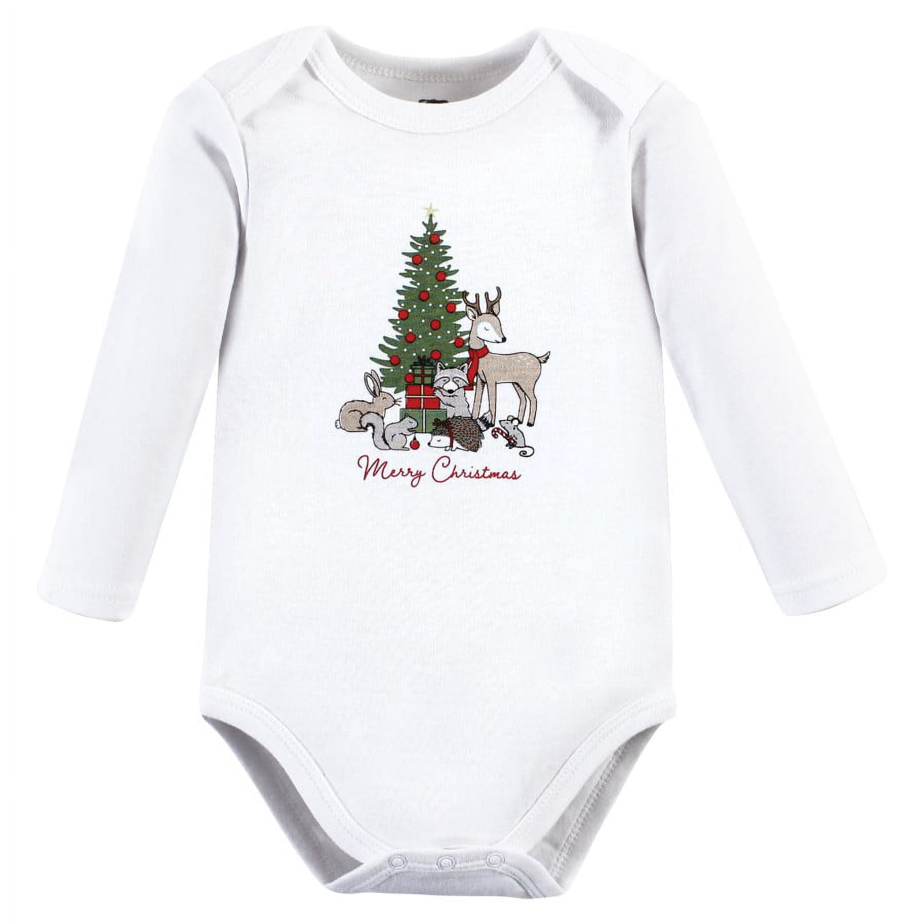 Hudson Baby Cotton Long-Sleeve Bodysuits, 3- Pack, Newborn- 24 Months