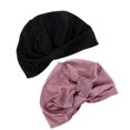 thumbnail image 1 of 2pcs (Negro + Rosa) Gorra De Dormir Sombrero Damas Durmientes atención De Cabello Para Mujeres Transpirable BLESIY Sombreros del sueño, 1 of 4