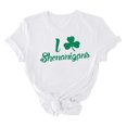 thumbnail image 2 of Kayannuo Hauts pour Femmes Liquidation Chemises pour Femmes St. Patrick's Day Mode Féminine Col Rond Imprimé Manches Courtes T-shirt Décontracté Ample, 2 of 4