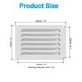 thumbnail image 2 of Cubierta de ventilación de aluminio Uxcell de 10 x 6 pulgadas, cubierta de rejilla de aire, cubierta de ventilación HVAC con lamas, tono plateado, 2 of 7