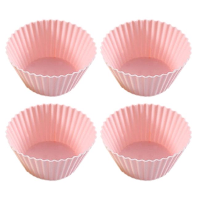 LUVCLS Moldes de silicona para hornear, moldes de silicona para hornear cupcakes, moldes reutilizables para muffins, moldes para envoltorios de cupcakes, moldes de silicona para cupcakes de colores