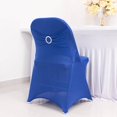 thumbnail image 4 of BalsaCircle Royal Blue Spandex Stretchable Folding Chair Cover Silver Rhinestone Buckled Sash Band Slipcovers Wedding, 4 of 8
