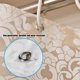 thumbnail image 4 of Cortina de ducha de peva gruesa impermeable Dinheiro 1 con decoración de cilindros impresos en blanco, 4 of 5