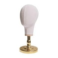 thumbnail image 4 of Milaget Canvas Block Head Desktop with PVC Base Mannequin Head for Hat Jewelries Gold, 4 of 9