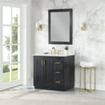 thumbnail image 3 of Gazsi 36" Single Bathroom Vanity Set in Black Oak with Mirror, 3 of 10
