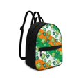 thumbnail image 2 of Eheartsgir Shamrock Print Travel Backpack Purse Zipper Closure Casual Daypack for Daily Outing, Polyester Adjustable Strap Mini Backpack, 2 of 8