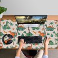 thumbnail image 4 of Long Mouse Pads for Desk,LightColor Cartoon Dinosaurs Jungle Desk Mats on Top Of Desks, Desk Mouse Pad Extra Large with 3mm Non-Slip Base and Stitched Edge for Gaming,Work,Home 47.3"x23.6", 4 of 5