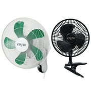 Active Air 16 In. Oscillating Fan & 8 In. Clip-On Brushless Motor Grow Fan