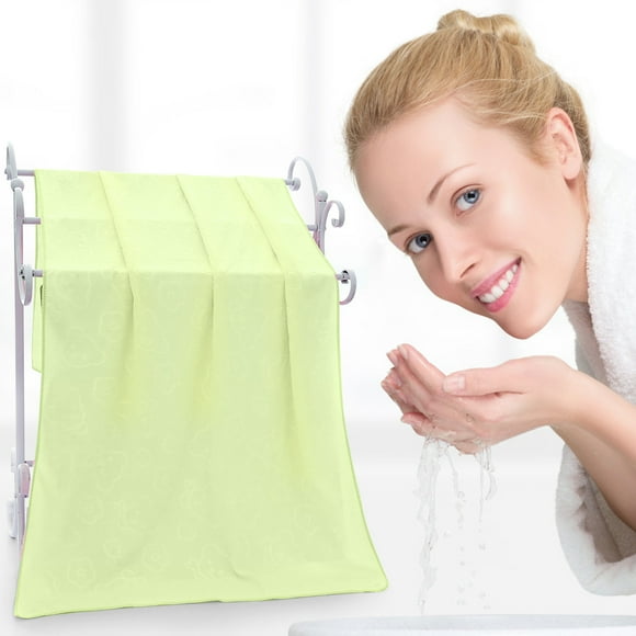 Feltree Embossed Bear Microfiber Bath Towel 70x140cm Soft Absorbent Velvet Bathing Towel, Quick Dry Beach Wrap Towel for Women Men, Home & Travel Use