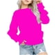 thumbnail image 1 of Sudadera Meitianfacai para niñas pequeñas y grandes, informal, de color liso, con cuello redondo, manga larga, estilo túnica, entallada, para otoño, talla 7-8 años, 1 of 7