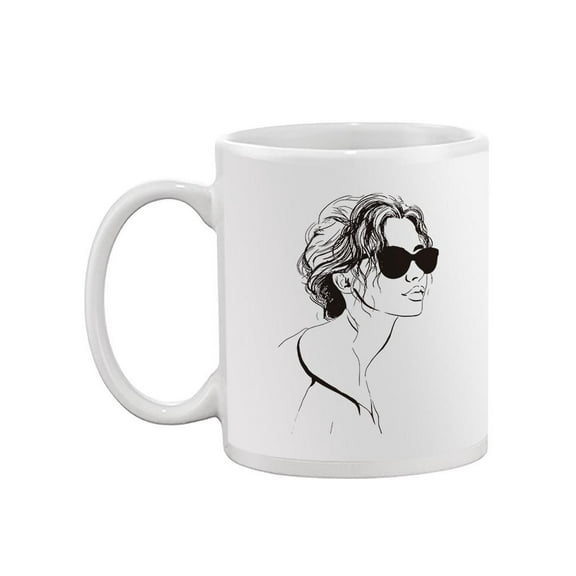 Woman In Sunglasses Mug - Image by Shutterstock