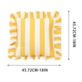 thumbnail image 3 of Striped Velvet Ruffled Throw Pillow Home Textile Vintage Style Sofa Decorative Pillow Cover, 3 of 6