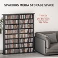 thumbnail image 4 of HOMCOM Media Storage Cabinet 8-Tier DVD Shelf with Adjustable Shelves Black, 4 of 10