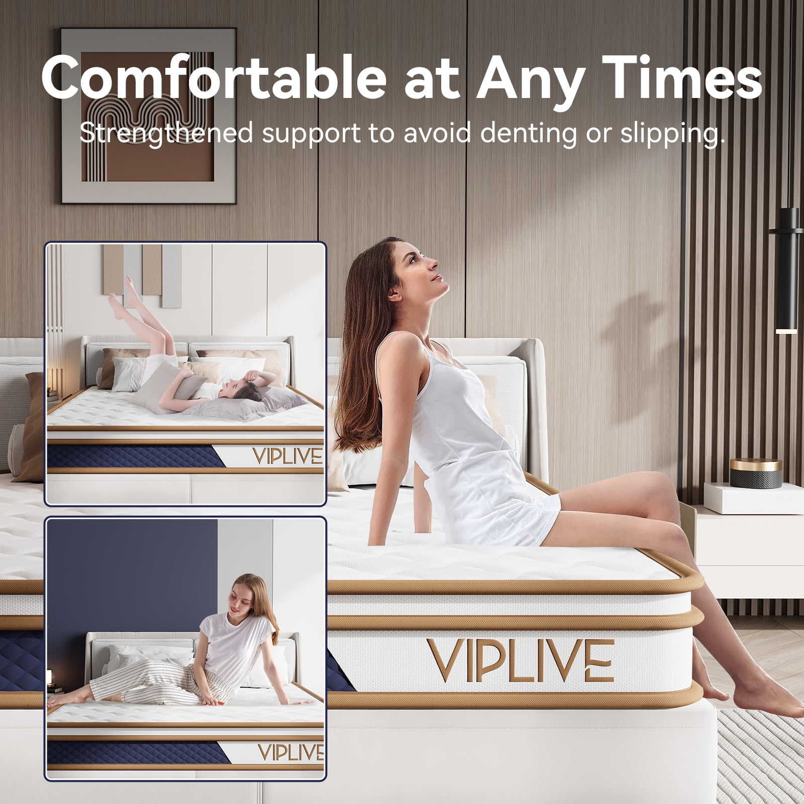 Full Mattress, VIPLIVE 10 inch Memory Foam Mattress in a Box, Full Size