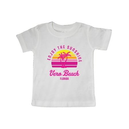 

Inktastic Summer Enjoy the Sunshine Vero Beach Florida in Pink Gift Baby Boy or Baby Girl T-Shirt