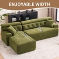 thumbnail image 5 of Modern Chesterfield Convertible Chaise Sectional Sofa 104.7"/Green, 5 of 26