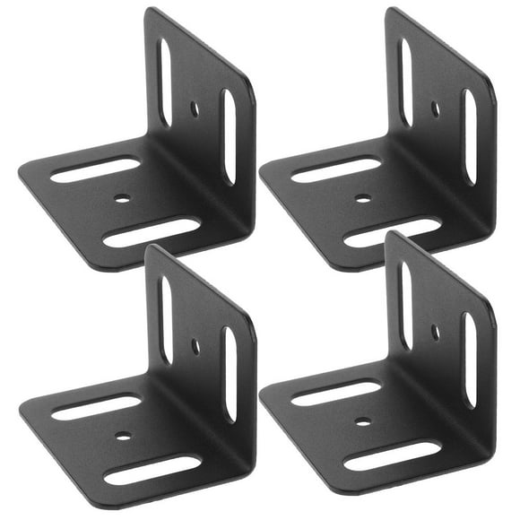 LEEYNEER 4Pcs Metal Brackets for Wood Shelves L Shape Bracket Heavy Duty Angle Bracket Right Angle Bracket L Brackets Metal Brackets