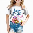 thumbnail image 5 of mgoYE Girl Tshirt 4t Girl Tshirt Size 10-12 Easter Day Gift Shirts for Toddler Boy Girl Bunny Short Sleeve Tshirt Kids Tee Tops(White,2-3 Years), 5 of 6