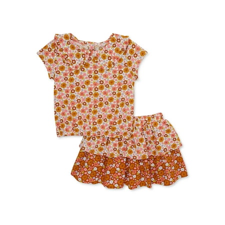 

Wonder Nation Baby and Toddler Girls Skirt Set Sizes 12M-5T
