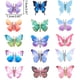 thumbnail image 2 of 30 piezas de mariposas coloridas 3D de doble capa con forma de mariposa, tela de tul de gasa, accesorios para pendientes, pinzas para el cabello, fabricación de joyas, 2 of 7