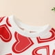 thumbnail image 3 of Gibobby Mameluco para niña Infant Girls Valentine's Day Manga larga Corazones Impreso Pullover Recién nacido Sudadera Body(Rojo, 3-6 Meses), 3 of 5