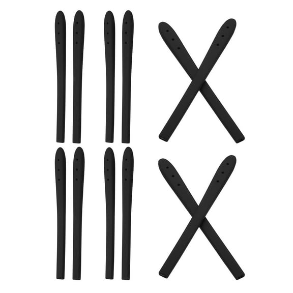 Uxcell Glasses End Tips 6 Pairs Eyeglass Anti Slip Ear Sock Pieces Tube Sleeve Replacement Temple, Black Style 8