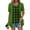 Green, variant on Women's Tops, Short Sleeve Blouse with Fake Two-Piece Round Neck, Casual Stretch Polyester Top for Women, Comfortable Summer Blouse