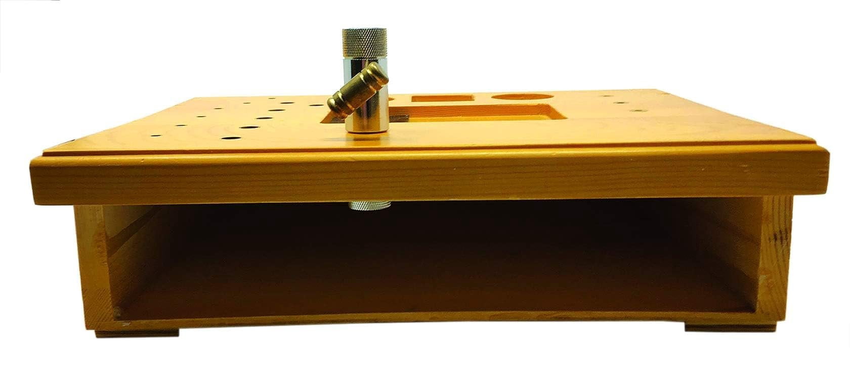 Creative Angler Wooden Fly Tying Station with Rotary Vise, Fly Tying Tools, and Fly Tying Materials