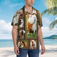 thumbnail image 5 of Guinea Pig Hawaiian Shirts For Men, Summer Short-Sleeve Relaxed-Fit Button-Down Shirts X-Large, 5 of 9