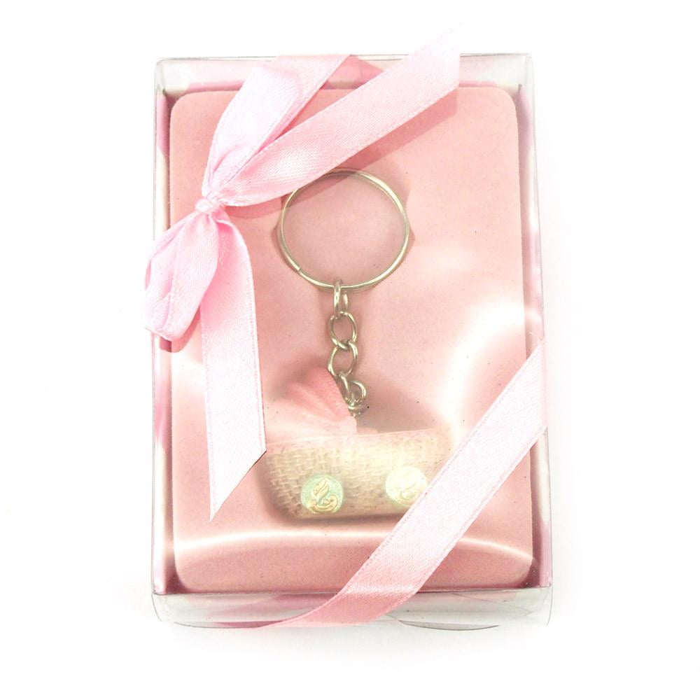 Light Pink Firefly Imports Baby Shower Party Favor Baby Bottle Key Chain 