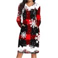 thumbnail image 1 of TIMIFIS Robe Chandail à Capuche Longue Décontractée pour Femme, Robe de Noël Laide, Robe à Capuche Légère à Manches Longues avec Poche, 1 of 6