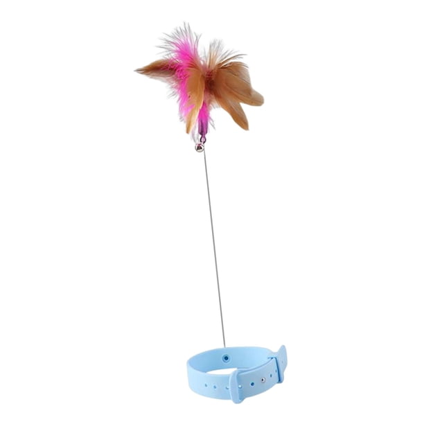 Juguete Interactivo para Gatos Teaser de Plumas Azul Zulema