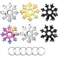 thumbnail image 1 of Pcs Snowflake Tool 18-in-1 Stainless Steel Multi-function Tool,stainless Steel Snowflake Wrench,men's Gift,for Daily Travel Adventure Daily Tools, 1 of 5