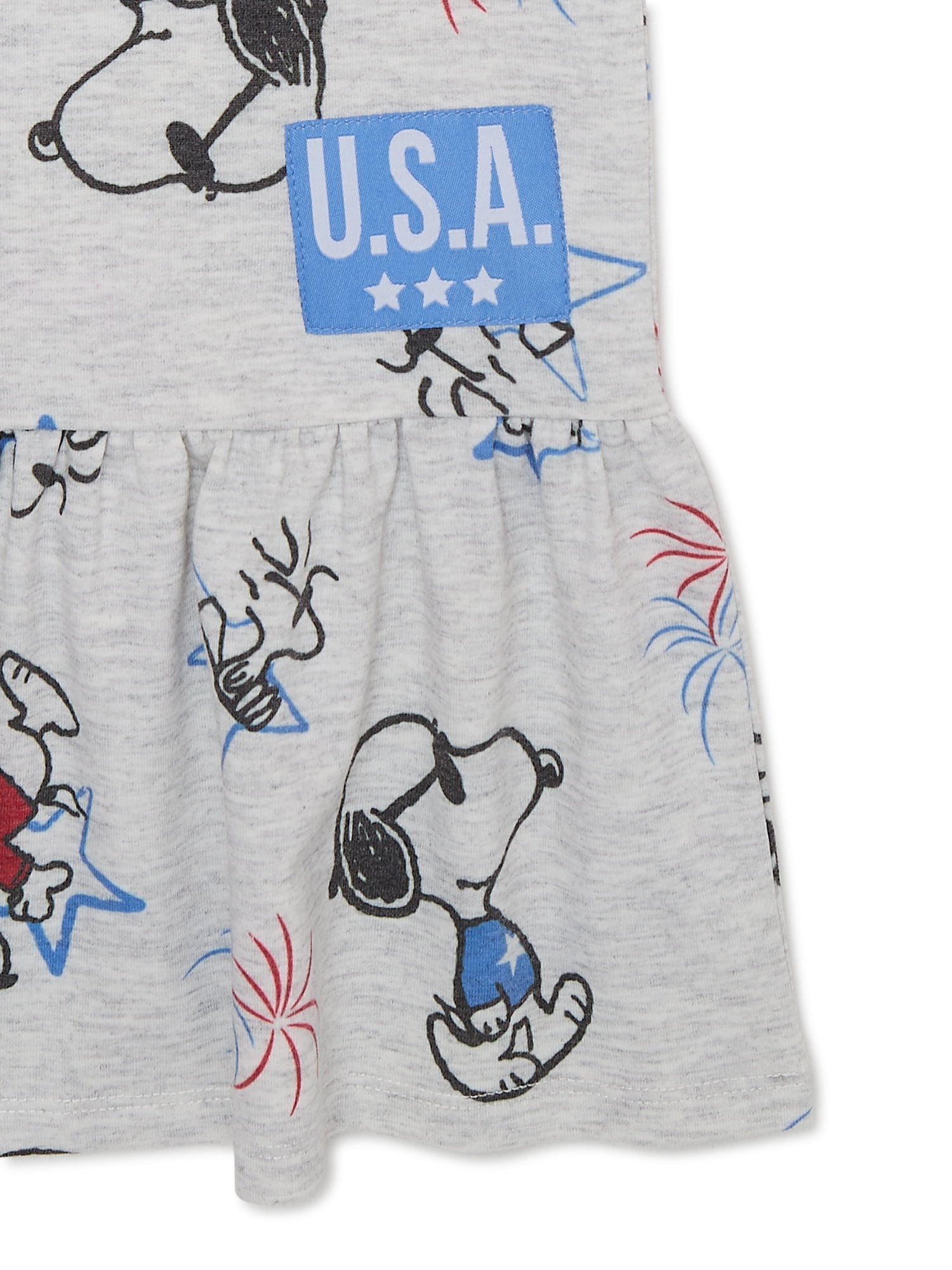 Peanuts Snoopy Toddler Girl Americana Sleeveless Dress, Sizes 12M-5T
