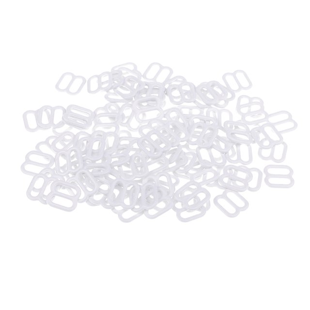 Ropa Interior con Hebilla de Correa de Hierro 100pcs 6 mm BLESIY Blanco