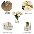 thumbnail image 4 of 13" Artificial Silk Rose Flowers in Glass Vase with Faux Water, 4 of 5