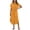 Orange, variant on Vivianyo HD Women's Collar Full Button Belted Shirt Midi Dress, Solid Short Sleeve Self Tie Waist Split Hem Dresses for Women Summer Beach, Women's Orange, Sizes S-3XL