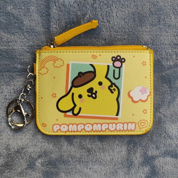 Sanrio Kuromi-monedero de Hello Kitty, Melody Cinnamoroll, tarjetero para niños, cartera Kawaii, Keroppi, Pompón, Purin, bolsas para niños