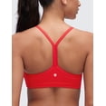 thumbnail image 3 of CRZ YOGA Butterluxe Ruched Sports Bras for Women V Neck  Y Back Wireless Padded Yoga Crop Top, 3 of 6