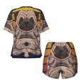 thumbnail image 5 of Lsque Pug dog Yoga Women's Short-Sleeved Pajama Set - 2 Piece Soft and Lightweight Sleepwear Set-3X-Large, 5 of 9