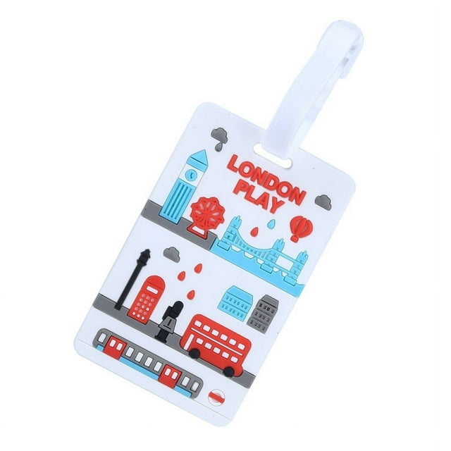Fashion Map Suitcase Luggage Tag Cartoon ID Address Holder Baggage Label Silica Ge Identifier Travel Accessories 6