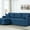 Blue, variant on Lilola Home Paisley Black Linen Fabric Reversible Sleeper Sectional Sofa with Storage Chaise
