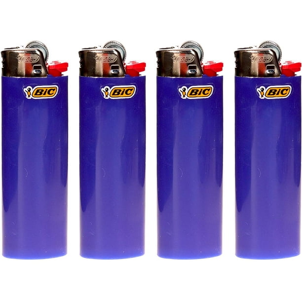 Lot of 4 Bic Blue Classic Full Size Lighters New by BIC
