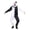 Black and White, variant on Cupohus Unisex Kid Clown Costume Jumpsuit Black and White Halloween Outfit Scary Killer Cosplay with Mask Hat