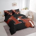thumbnail image 3 of Homewish Initial Letter K 7pcs Bedding Comforter Set,Rugby Football Sport Queen Bedding Sets,Boys Ball Game Queen Sheet Sets For Kids,Breathable Bedroom Decoration Reversible, 3 of 8