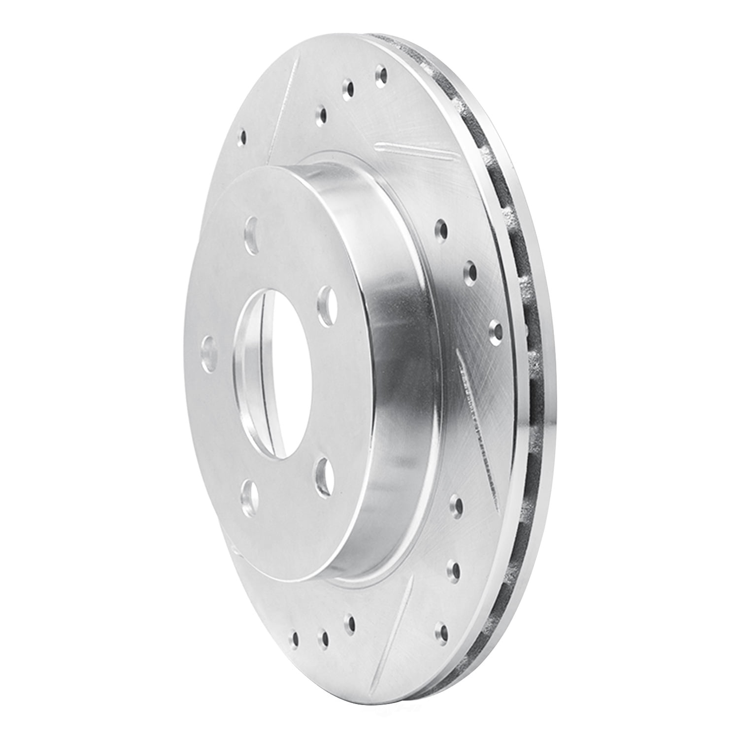 Dynamic Friction Company 631-54031L DFC Brake Rotor - Drilled And Slotted - Silver
