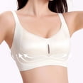 thumbnail image 3 of Gytharion Women's Plus Size Front Closure Bras Solid Color Wide Straps Smooth Cups Full Coverage Bras Easy Everyday Wireless Bras, 3 of 8