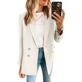 Women's Business Casual Pocket Work Office Blazer Back Slit Jacket Suit ...