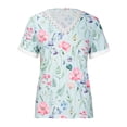 thumbnail image 4 of Patlollav Summer Saving Clearance Plus Size Womens V Neck Summer Gradient Print Regular Casual Short Sleeve Tops, 4 of 6